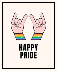 Pride day celebration poster, banner. LGBT vector illustration