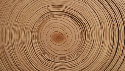 Fototapeta premium Abstract close-up of a textured wooden board with natural tree rings