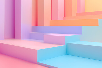 Smooth Transitions Between Vibrant and Pastel Colors Background - Gradient Design