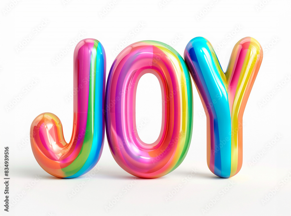 Fototapete ai generated photo with inflatable color letters 