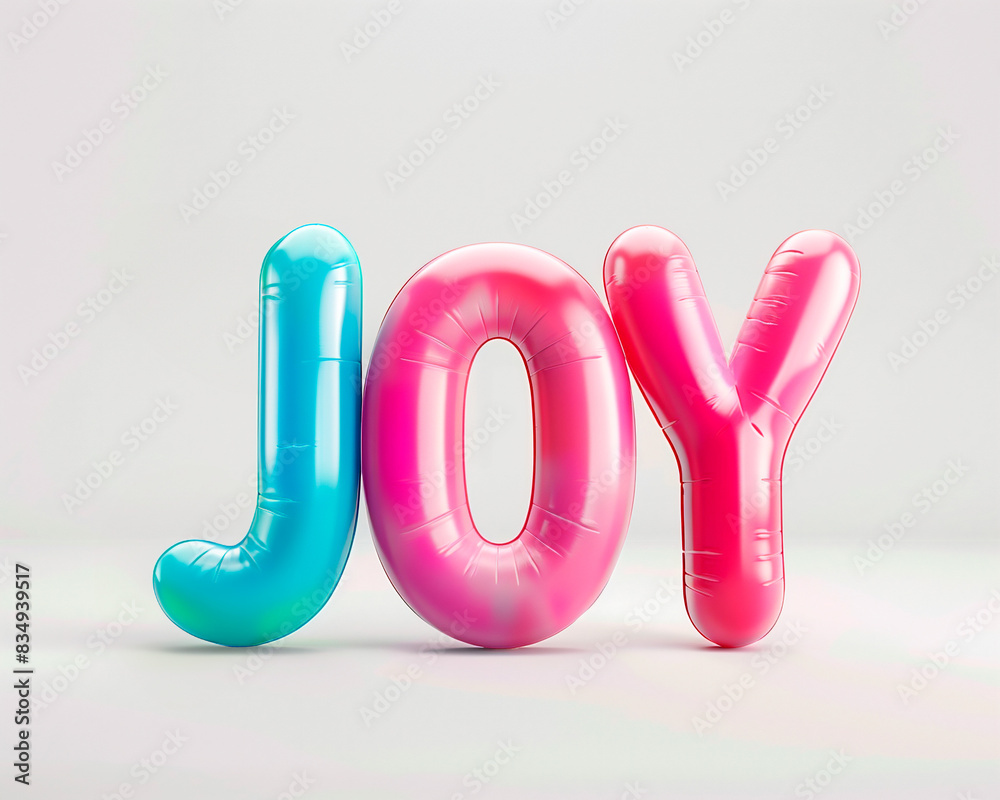 Fototapete ai generated photo with inflatable color letters 