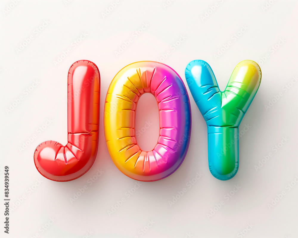 Fototapete ai generated photo with inflatable color letters 