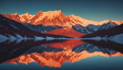 Obraz premium Landscape with mountains, view, nature, mountain range, clear sky