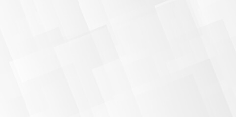 Obraz premium Modern abstract white curve square lines triangle technology backdrop. white light grey background. Space design concept. Decorative web layout poster, banner. White grey background vector design. 