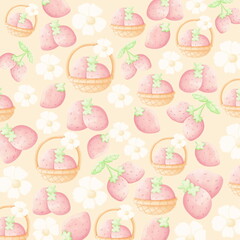 seamless background with cupcakes