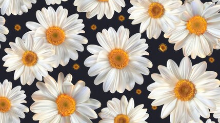 Daisy seamless pattern background. Fashion print