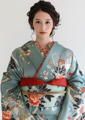 Japanese woman wearing a kimono