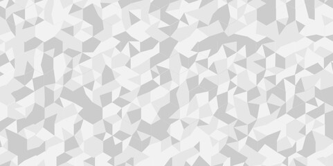Vector geometric seamless technology gray and white triangle element light background. Abstract digital grid light pattern white Polygon Mosaic triangle Background, business and corporate background.