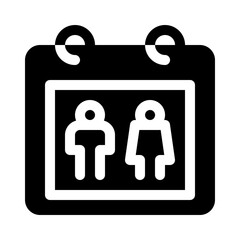 toilet glyph icon