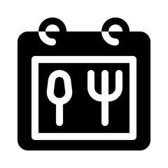 restaurant glyph icon