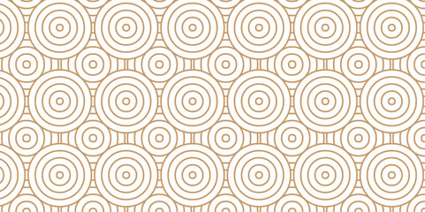 Vector Overlapping Pattern Minimal diamond geometric waves spiral and abstract circle wave line. brown color seamless tile stripe geometric create retro square line backdrop pattern white background.