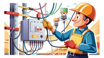 Invest in peace of mind with electrical safety. This image features a licensed electrician providing professional switchboard repair services.