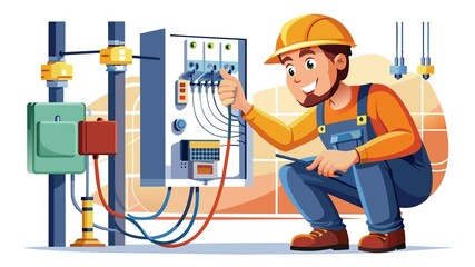 A skilled electrician tackles switchboard repairs, ensuring your home's electrical connections are secure and reliable.