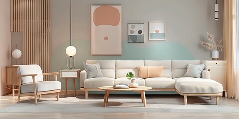 Nordic style concept furniture display, non-European style, 