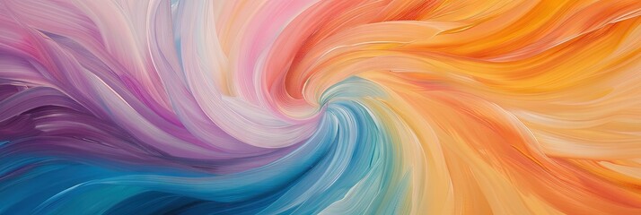 Obraz premium pastel paint swirl