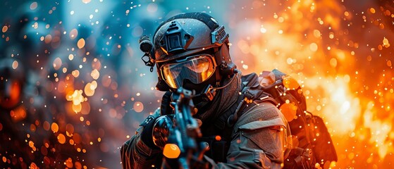 A police officer coordinating with a SWAT team for a highrisk operation focus on teamwork, tactical theme, realistic, multilayer, tactical operation backdrop