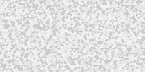 Vector geometric seamless technology gray and white triangle element light background. Abstract digital grid light pattern white Polygon Mosaic triangle Background, business and corporate background.