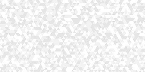 	
Vector geometric seamless technology gray and white triangle element light background. Abstract digital grid light pattern white Polygon Mosaic triangle Background, business and corporate background