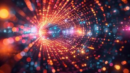 Naklejka premium Computational science and quantum computing digital background, advanced algorithms, research and development, high-performance computing