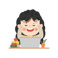 A Thai female worker is stressed and tired