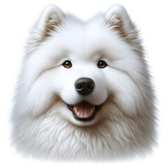 Fototapeta premium Samoyed isolated dog face