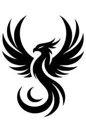 Phoenix SVG, Flaming Phoenix SVG, Fire SVG, Bird SVG, Cinder SVG, Animal SVG, Phoenix Tattoo, Phoenix Silhouette, Vector, Clipart, Cut file for Cricut SVG, JPG, PNG