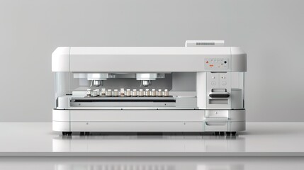 Obraz premium White cosmetic blank sample machine