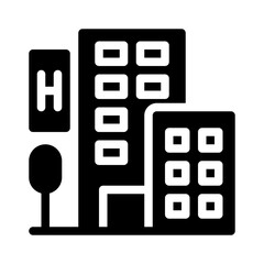 hotel glyph icon