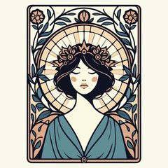 Beautiful women wearing crowns