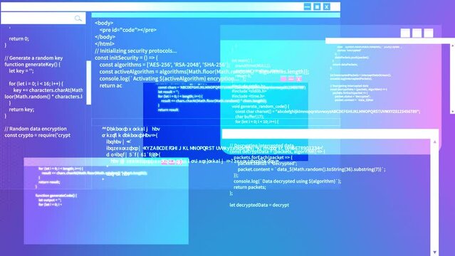 computer programming code abstract technology background video