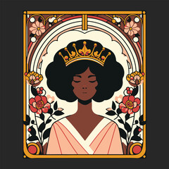 Classic black women wearing crowns