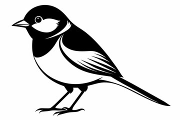 A beautiful chickadee bird vector artwork illustration © Jannatul