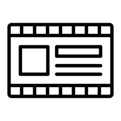 Postcard Vector Line Icon design