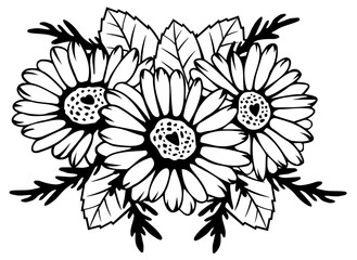 Daisy Flower SVG, Flower SVG, Floral SVG, Chamomile SVG, Flower Bouquet SVG, Daisy Flower Cut File