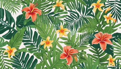 Beautiful Tropical Summer Background Graphic Design