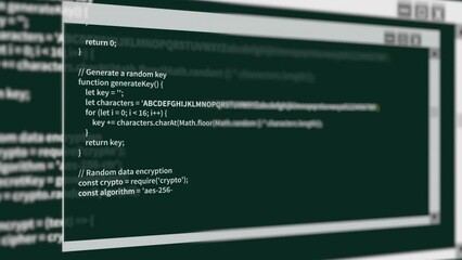 computer programming code text background video