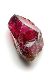 a Ruby stone, on isolated white background