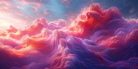 digital rendering of cloud services vibrant colors dynamic shapes representing efficient scalable service delivery HDR Imaging Pixel Shift Technology capture the vivid details and artistic perspective