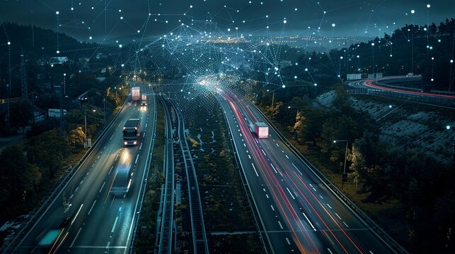 Comprehensive Fleet Monitoring with Multi-Carrier SIM Cards and Advanced Connectivity. Nationwide and International Service Displayed on Tablet Interface Featuring Vehicle Locations, Signal Towers