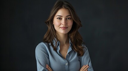 Young Professional Woman Smiling Confidently