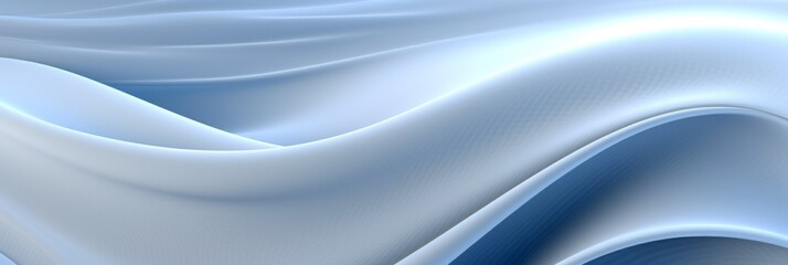 Fototapeta premium A serene and elegant abstract illustration featuring a series of layered, arching shapes in various shades of blue and white. The smooth gradient transitions and flowing lines create a calming, 