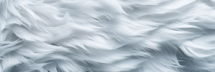 Obraz premium Abstract soft white and light blue flowing waves creating a smooth, serene texture with gentle gradients, horizontal format illustration with place for text