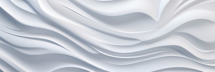 Obraz premium Abstract background with smooth, flowing white and blue gradients, horizontal image featuring gentle, wavy lines and a cool, calm aesthetic, ideal for a banner with space for textAbstract gradient 