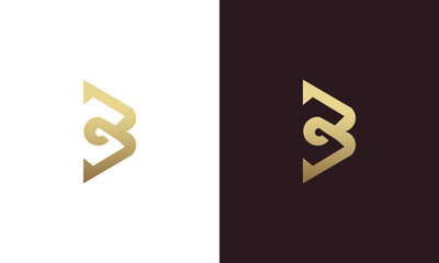 letter b abstract monogram logo design vector