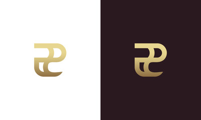 letter w abstract gold colored monogram logo design vector
