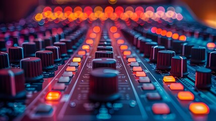 Fototapeta premium audio mixing console