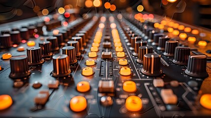 Fototapeta premium audio mixer board