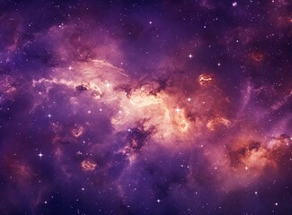Obraz premium A majestic and colorful galaxy with swirling clouds and bright stars in the vast expanse of space.