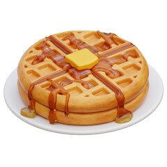 Waffle 3d Illustration
