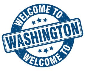 Welcome to Washington stamp. Washington round sign